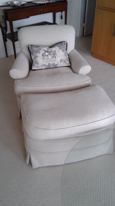 Club chair with ottoman 