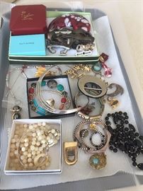 Selection of jewelry including sterling. 
