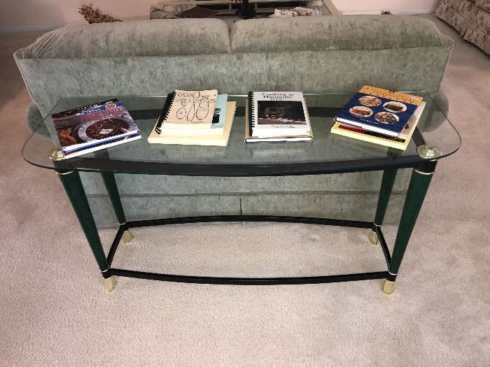 Metal And Glass Sofa / Entry / Console Table