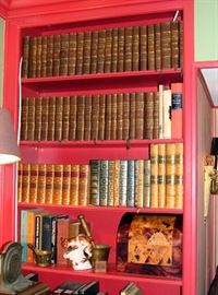 Antique Book Volumes, also many reference books, antiques, silver, china