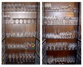 Crystal Stemware, including Lalique, St. Louis, Waterford, Baccarat, Kosta Boda, Steuben, Val St. Lambert