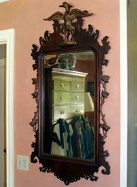 Unusual wall mirror with Chippendale features, possibly Chinese Export