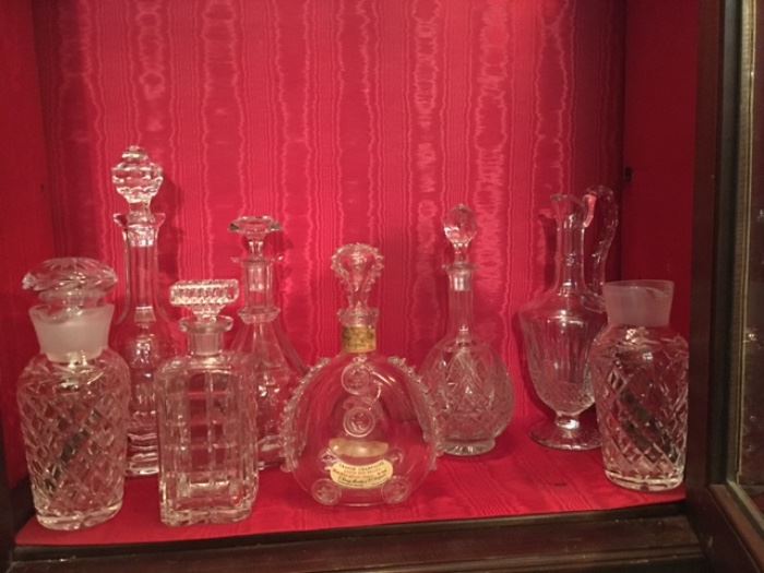 Collection of Baccarat decanters