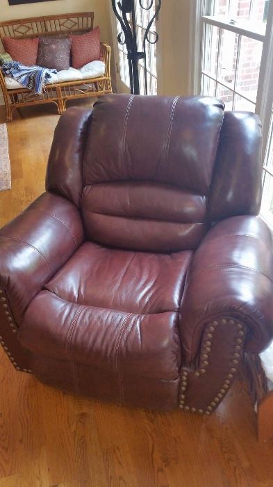 Matching leather recliners