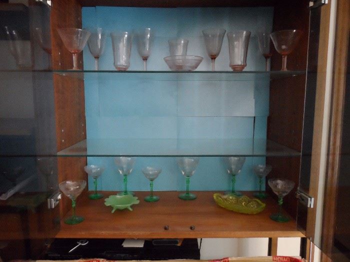 assorted collectible glassware
