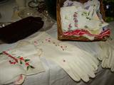 vintage hankies and vintage gloves