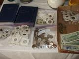 USA coin collection late 1800s to 1960s, also foreign silver coins