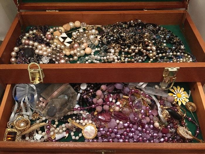 A fraction of the costume jewelry (Chico's, Joan Rivers, Nolan Miller, Trifari, Coro, Monet, and much more!)
