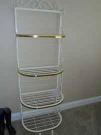white bakers rack