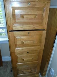 4 drawer wood file cabinet