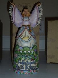 Jim Shore figurines: (with boxes) He Is Risen Hallelujah Angel 