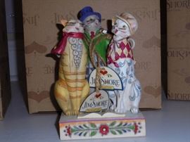 Jim Shore figurines: (with boxes) Caroling Cats