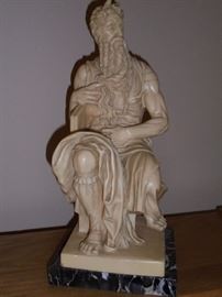 cast figure on marble base from Italy