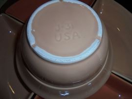 Vintage USA Chip & Dip lazy susan pink