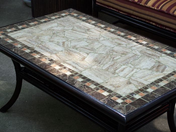 Agio stone mosaic patio coffee table