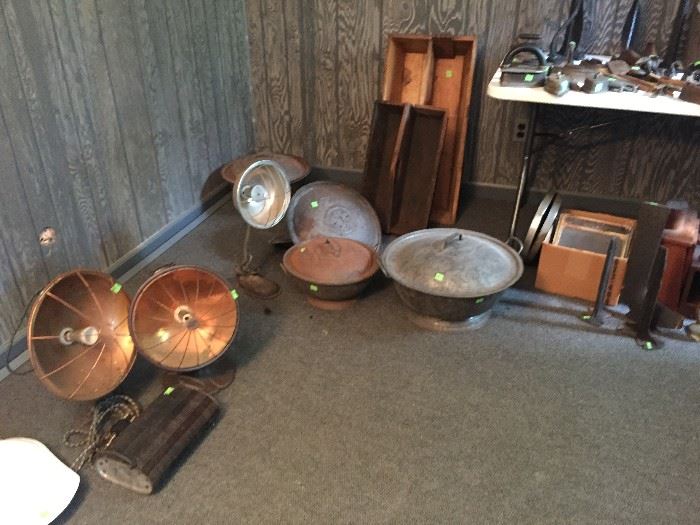 Parabolic heaters (copper), wash pots