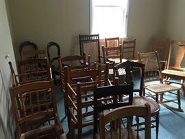 Chairs needing caning, rushing, etc.