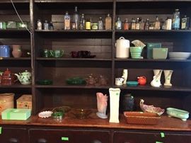 Vases, old bottles, flower pots