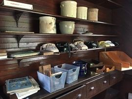 Rotary phones and crocks. 