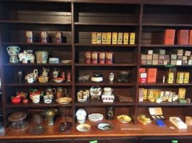 Player piano rolls, depression ware dishes, made in japan china