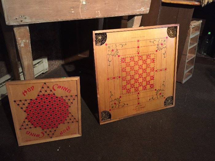 2 wood game boards