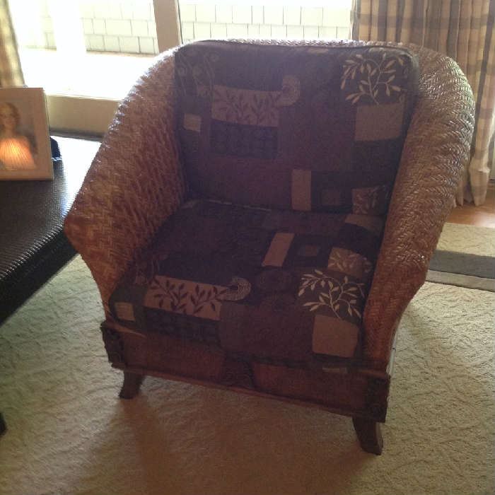 Beautiful Wicker Style Chair $ 350.00