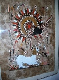 Mexican painting on bark