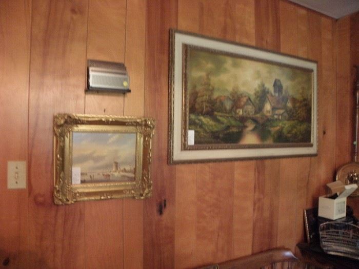 Framed oil on canvases
