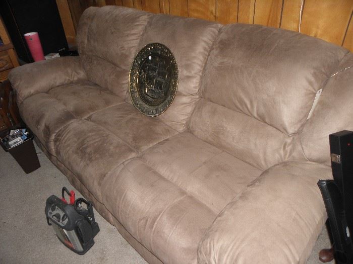 Microsuede sofa recliner