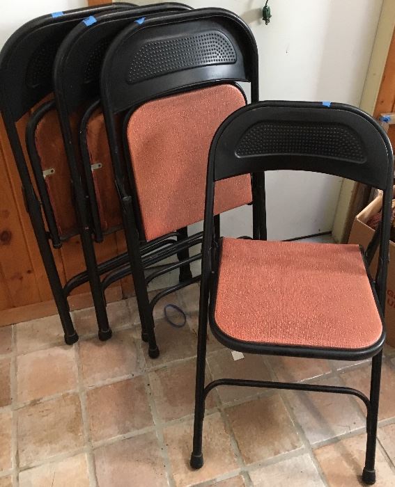4 Samsonite padded folding chairs