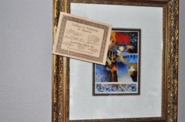 Alvar Suñol Munoz-Ramos “Blau Sinfonia” 113/200 lithograph with embossing and hand lettering