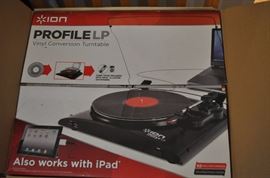 ION Profile vinyl to MP3 turntable NIB