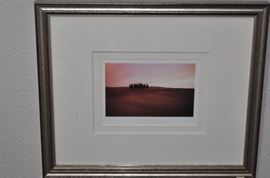 One of several framed pieces of art