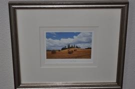 One of several framed pieces of art