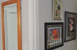 Mirror, variety of framed art