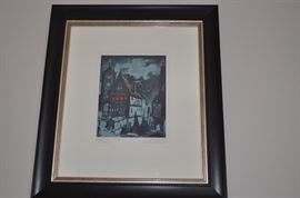 Horst Rosemann “Rothenburg ob der tauber” original pencil signed