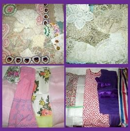 A Great Selection of Trim, Doilies, Table Cloths and Vintage Aprons in Excellent Condition 