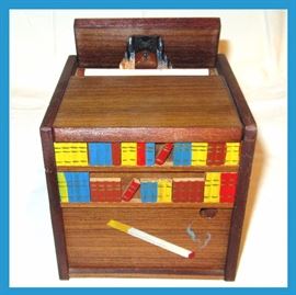 Vintage Cigarette Music Box, Little Dog Pops up with Cigarette  