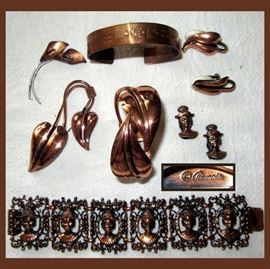 Copper Jewelry Including Renoir  