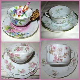 Sample of the Lovely Tea Cups and Saucers Available 
