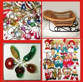 Small Sample of the Large Amount of Christmas Items Available, Vintage and Newer Pcs 
