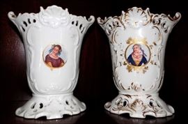Old Paris Portrait Vases.