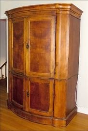 Two-Piece Solid Wood Cabinet.