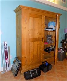 Pine Cabinet with Games & Media.