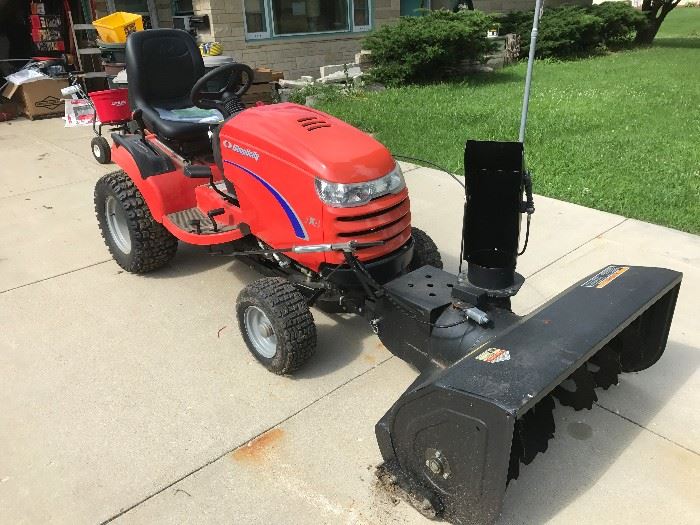 Rare 4 wheel Simplicity 9600 drive tractor with hydraulic lifts, snowblower attachment, PTO, sold new for $14,000.