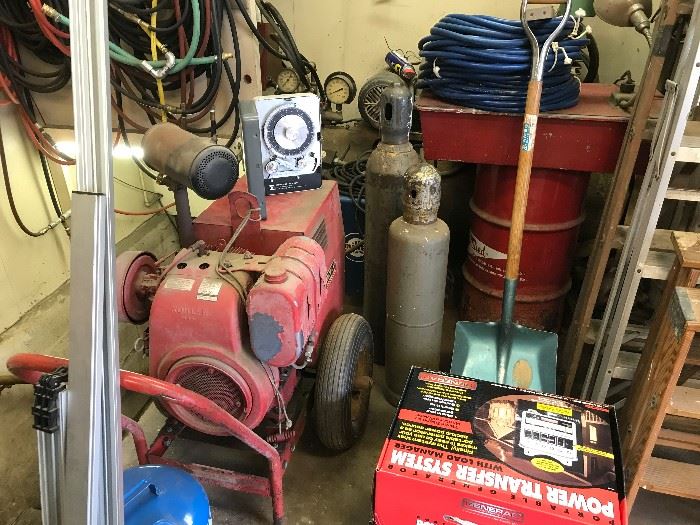 Portable generator, welding supplies, shop equipment