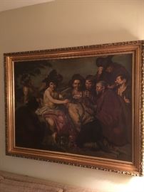1850's Oil Painting After Velasquez' Feast of Bacchus  41 x 53