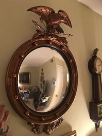 1940's Gold Eagle Convex Mirror