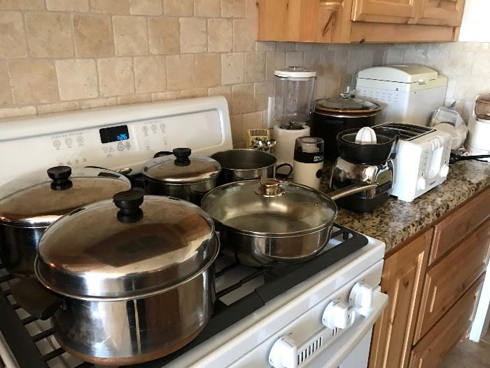 Pots and pans, small appliances, etc.