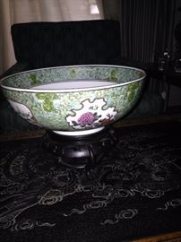 Imari bowl with stand